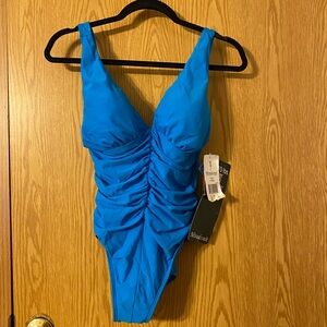Miraclesuit Bright Blue Ruched One Piece
